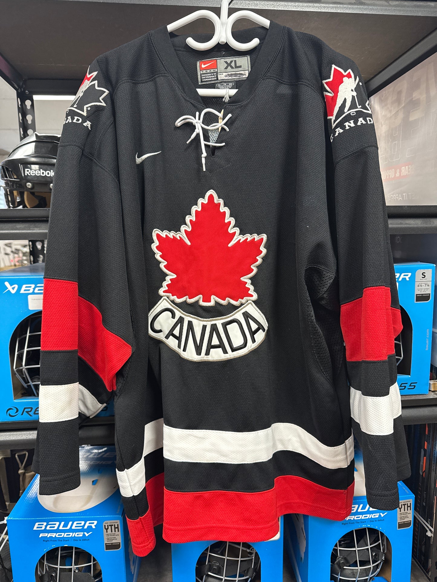 Team Canada Hockey Black Alternate Nike Jersey Sz XL