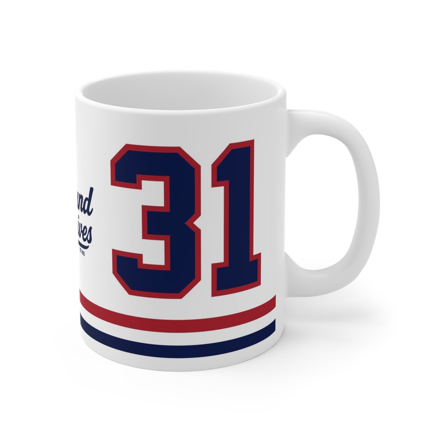 Rebound Equipment Exclusives #31 Blue White Red Coffee Mug Hockey