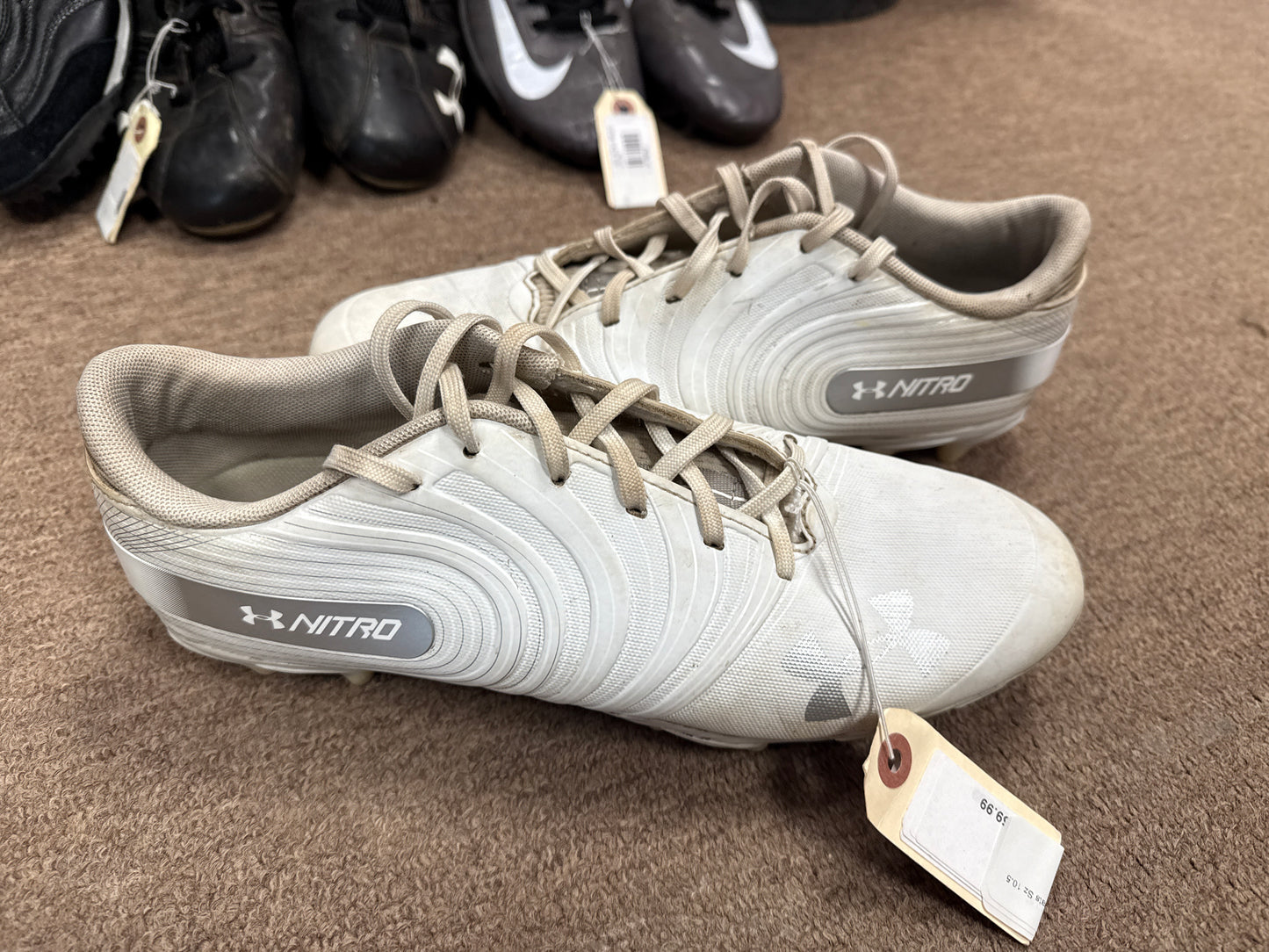 Under Armour Nitro White Soccer Cleats Sz 10.5