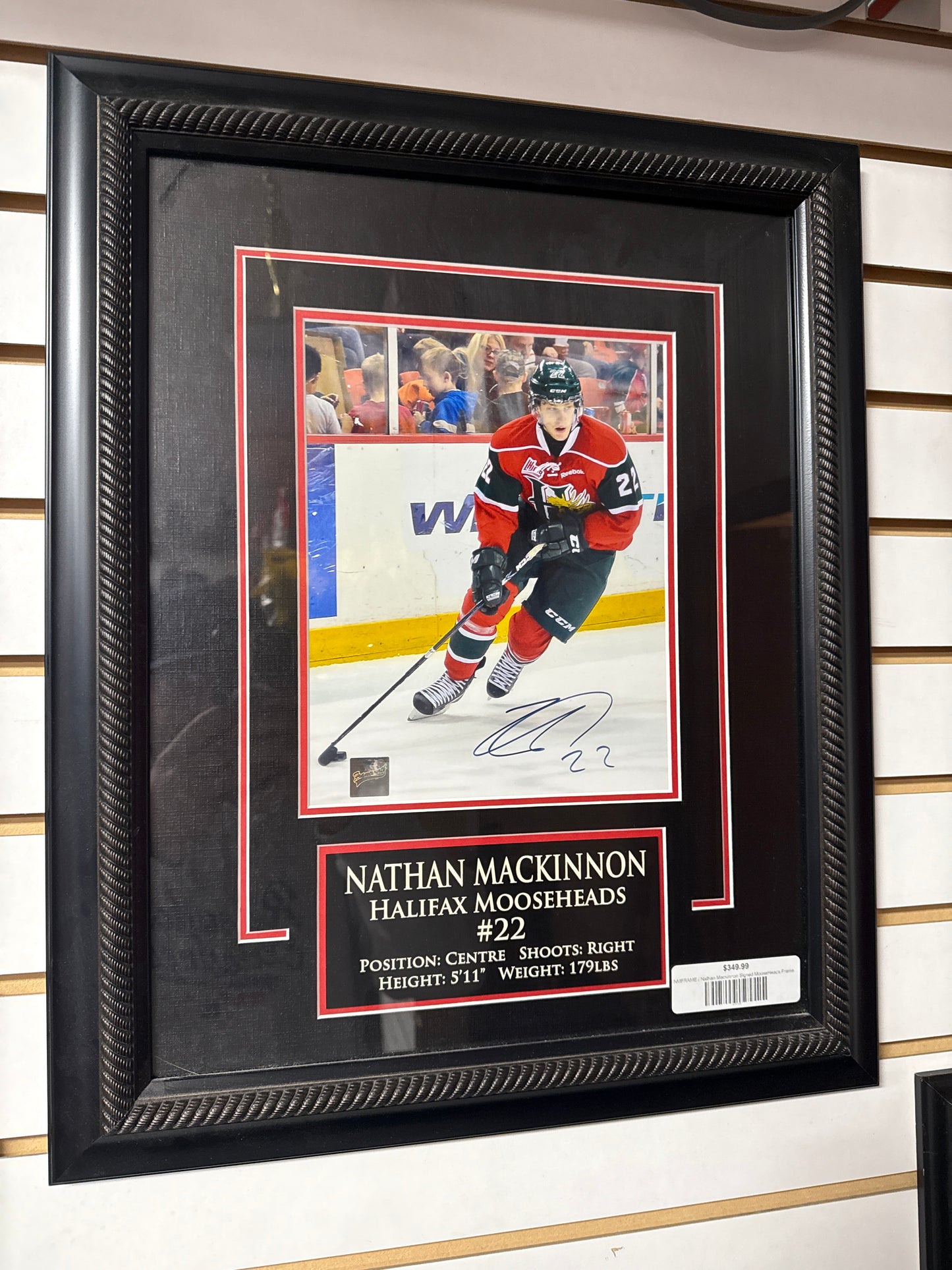 Nathan Mackinnon Signed MooseHeads Framed Photo