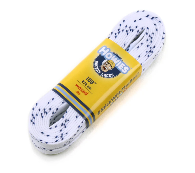 Howies White Waxed Hockey Skate Laces