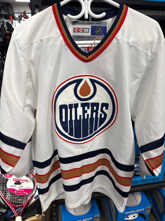Edmonton Oilers Road White CCM 2000s Sz Men's S