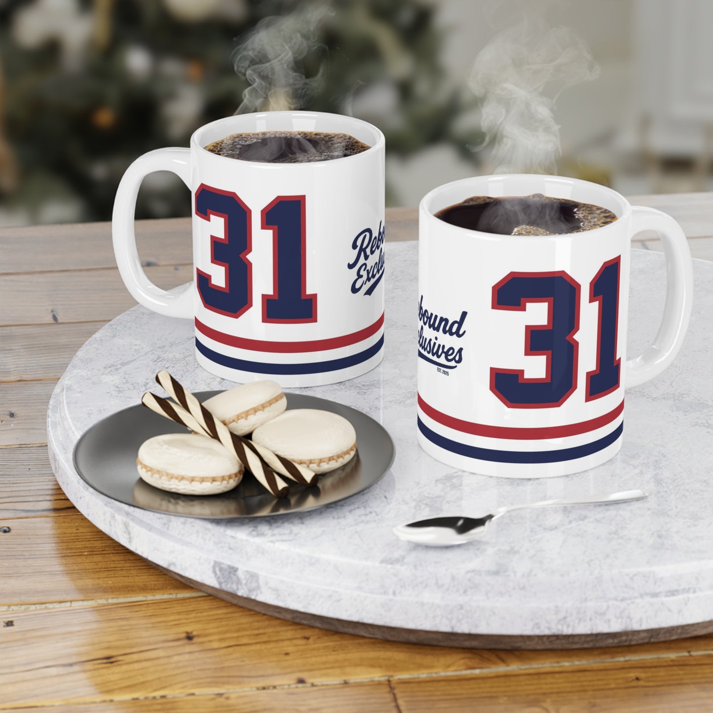 Rebound Equipment Exclusives #31 Blue White Red Coffee Mug Hockey