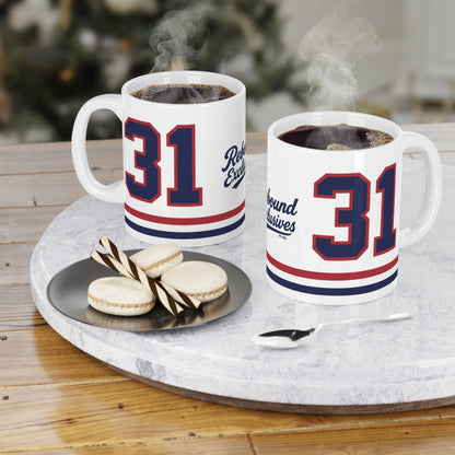 Rebound Equipment Exclusives #31 Blue White Red Coffee Mug Hockey