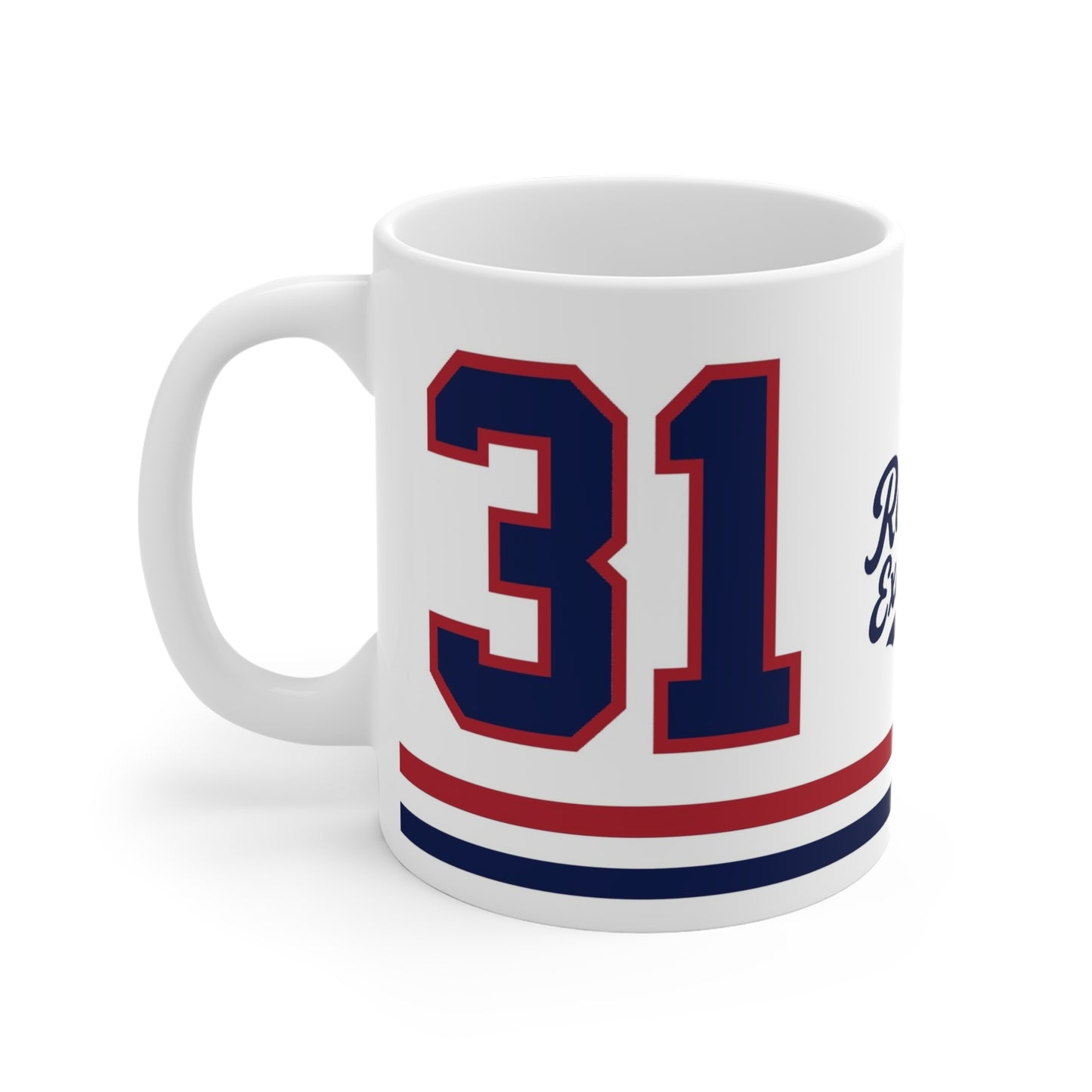 Rebound Equipment Exclusives #31 Blue White Red Coffee Mug Hockey