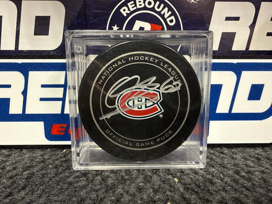 Owen Beck Montreal Canadiens Signed Puck