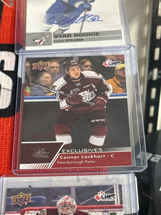 2022-23 CHL Red Exclusives Connor Lockhart /100 #254