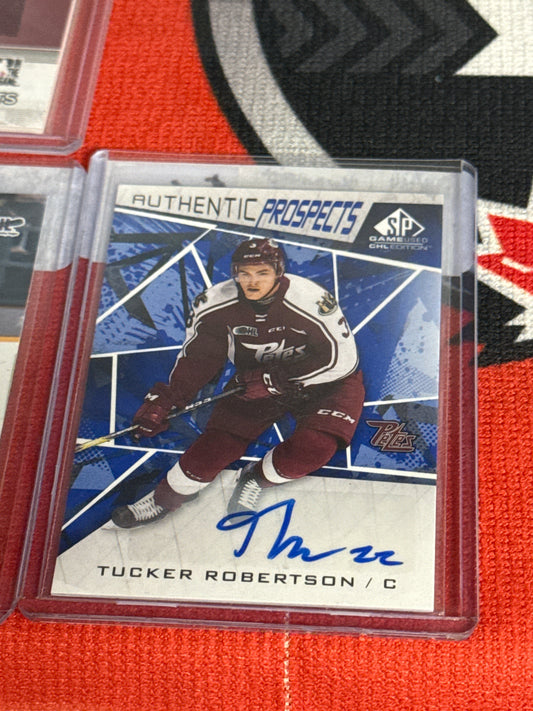 2021-22 CHL Game Used Tucker Robertson Autographs #50