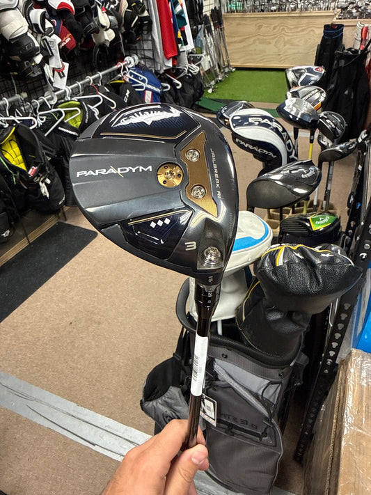 Callaway Paradym Ai Smoke TD 15* 3-Wood Graphite Shaft Stiff Flex RH