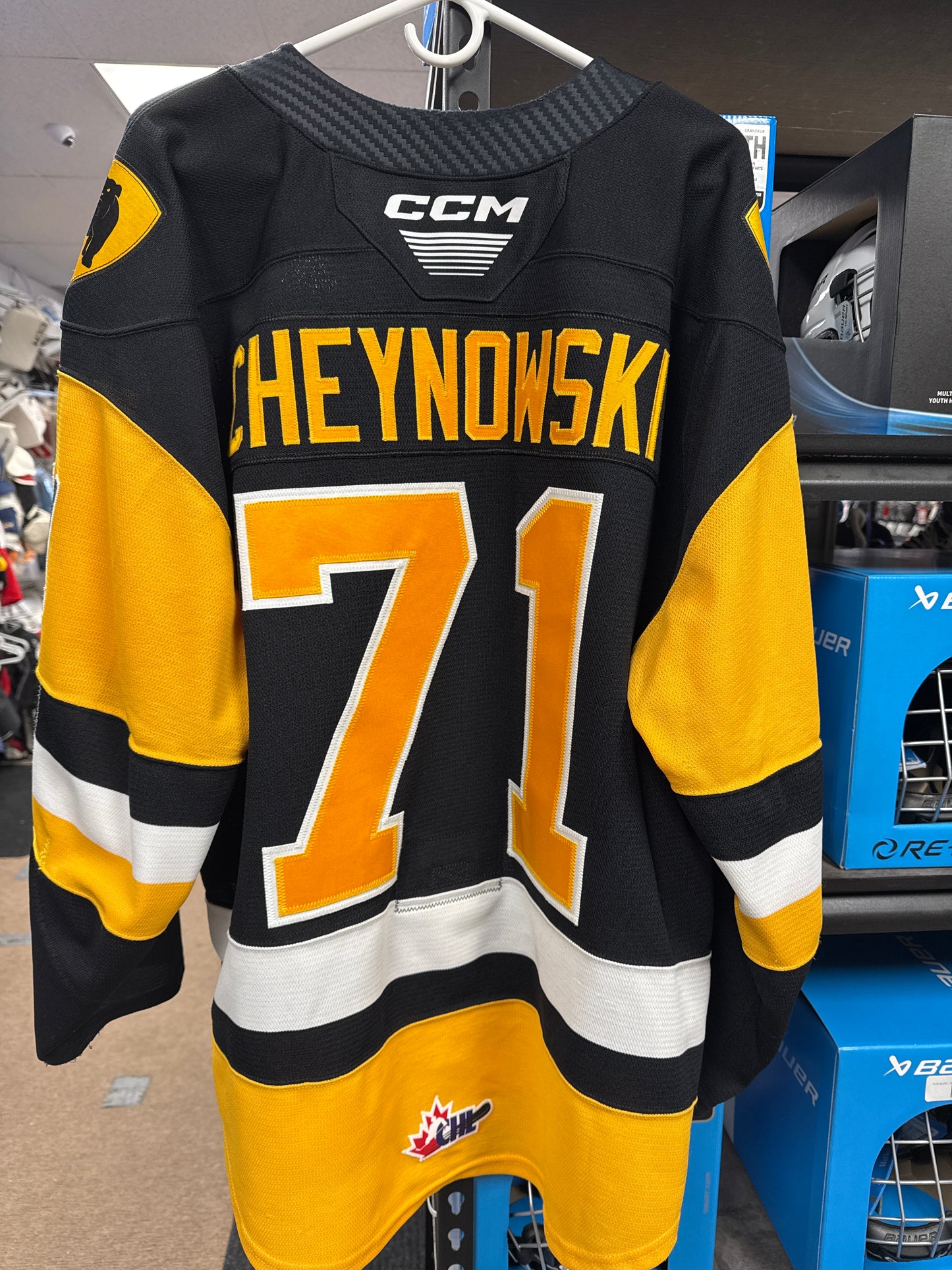 Callum Cheynowski #71 Hamilton Bulldogs Game Worn Jersey