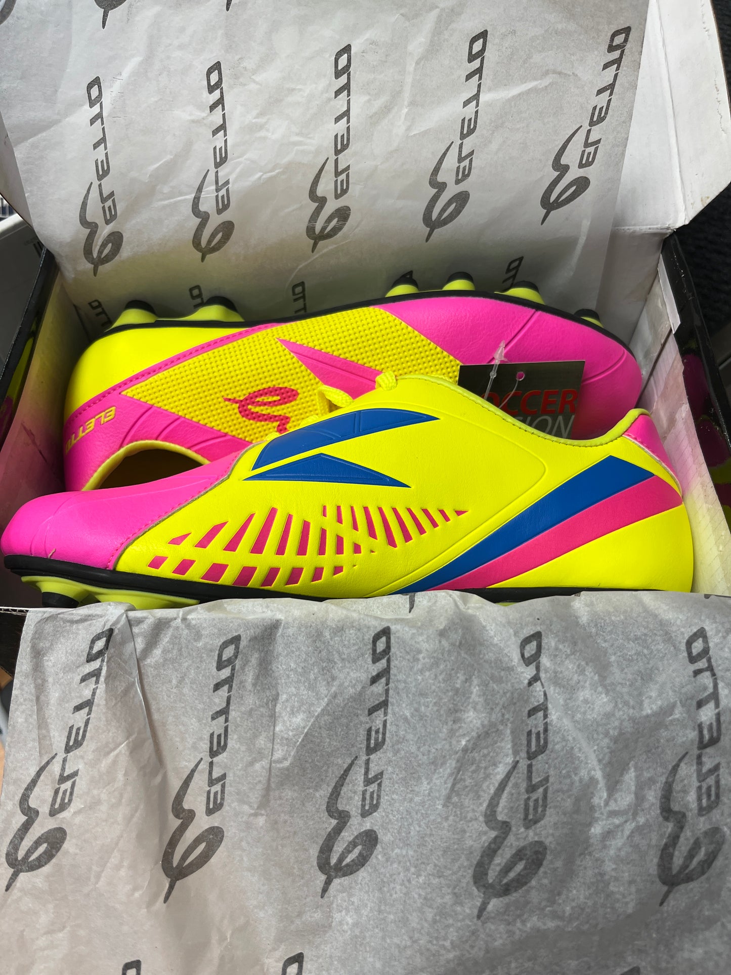 Eletto Neon Yellow Soccer Cleats OS1700