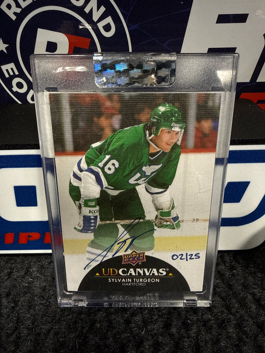 2021-22 Upper Deck Clear Cut Canvas Autographs Sylvain Turgeon /25