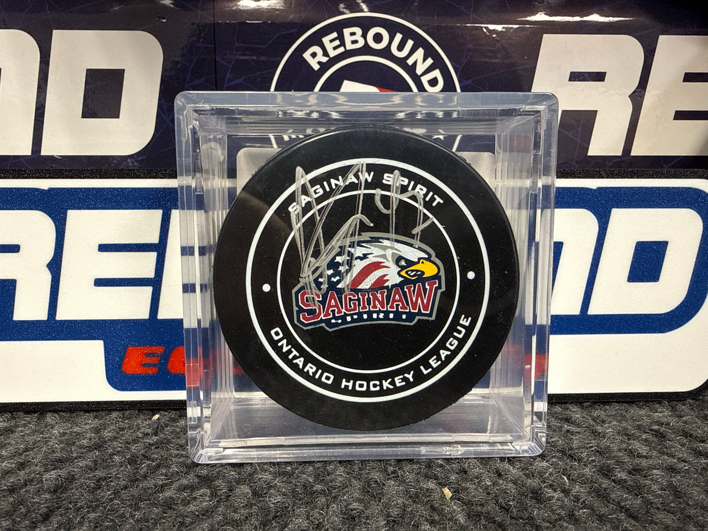 Owen Tippett Saginaw Spirit Signed Puck