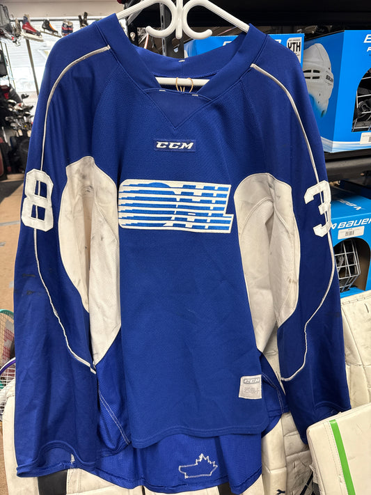 CCM Blue OHL Goalie Cut #38 Practice Jersey Sz 58+
