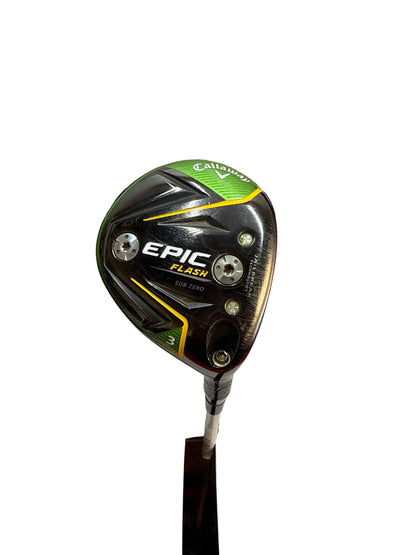 Callaway Epic Flash Sub Zero 15* 3-Wood Graphite Shaft Stiff Flex RH