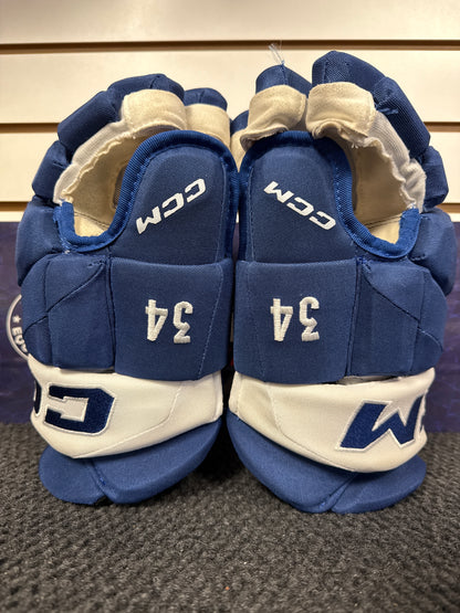 CCM Pro Stock Toronto Maple Leafs Auston Matthews Gloves 14"