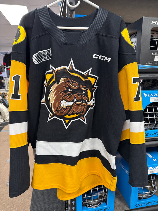 Callum Cheynowski #71 Hamilton Bulldogs Game Worn Jersey