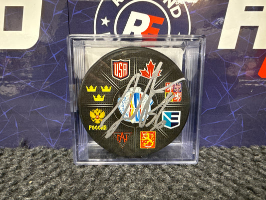 John Gibson WCOH 2016 Signed Puck