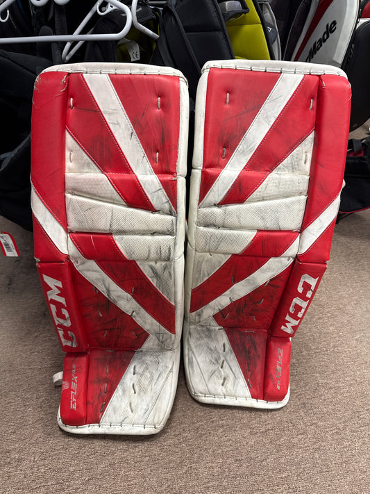CCM E-Flex 5.9 Goalie Pads Red/White - Int 30+1