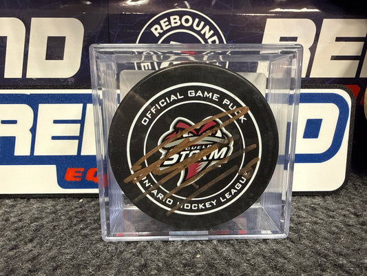 Ryan Merkley Guelph Storm Signed Puck