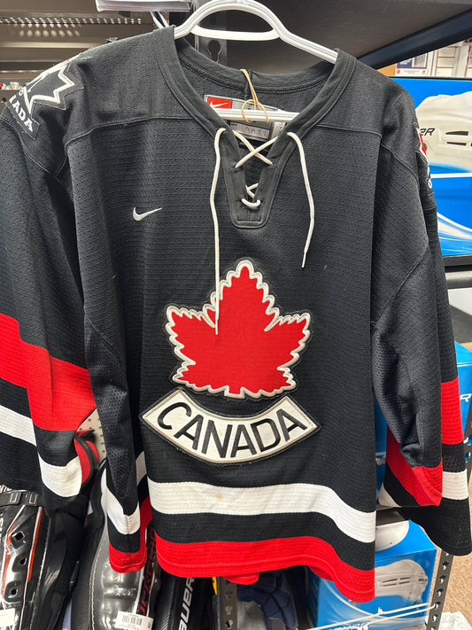Team Canada Hockey Jersey Black Alternate Sz L
