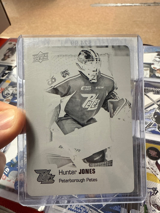 2019-20 CHL Hunter Jones Upper Deck Printing Plate 1/1