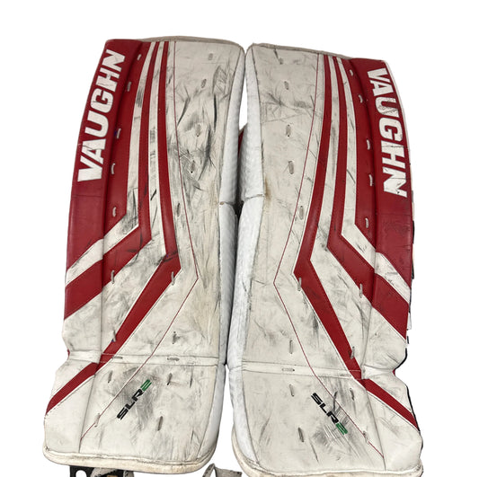 Vaughn SLR2 Goalie Pads Red/White - Youth Used