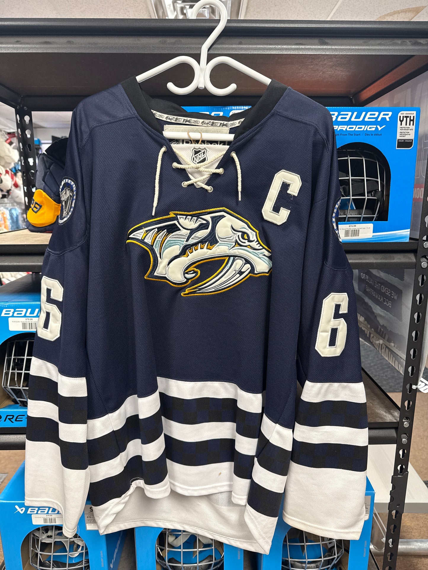 Nashville Predators Navy Alternate Jersey Shea Weber #6 Sz XL