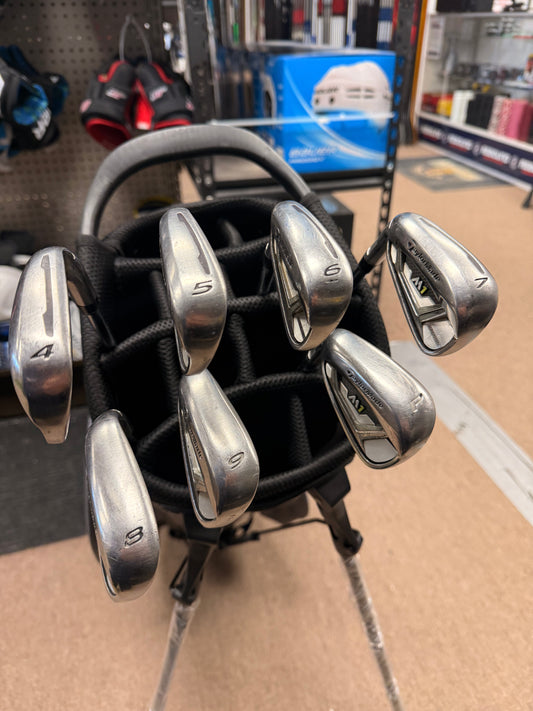 TaylorMade M1 Iron Set 4-9 + PW Steel Shaft Stiff Flex LH Used