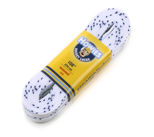 Howies White Waxed Hockey Skate Laces