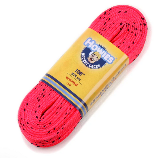 Howies Pink Waxed Hockey Skate Laces