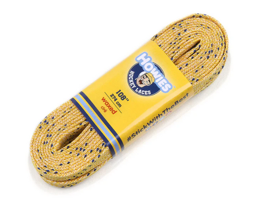 Howies Yellow Waxed Hockey Skate Laces