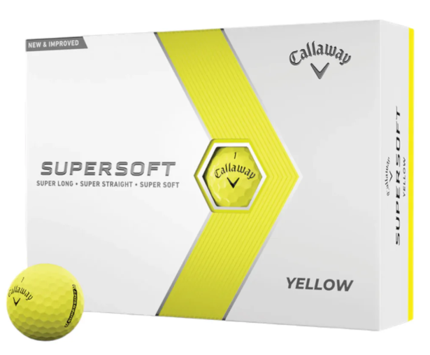 Callaway SuperSoft Golf Ball Yellow - 12 pack